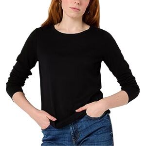 St. John's Bay Black Long Sleeve Sweatshirt